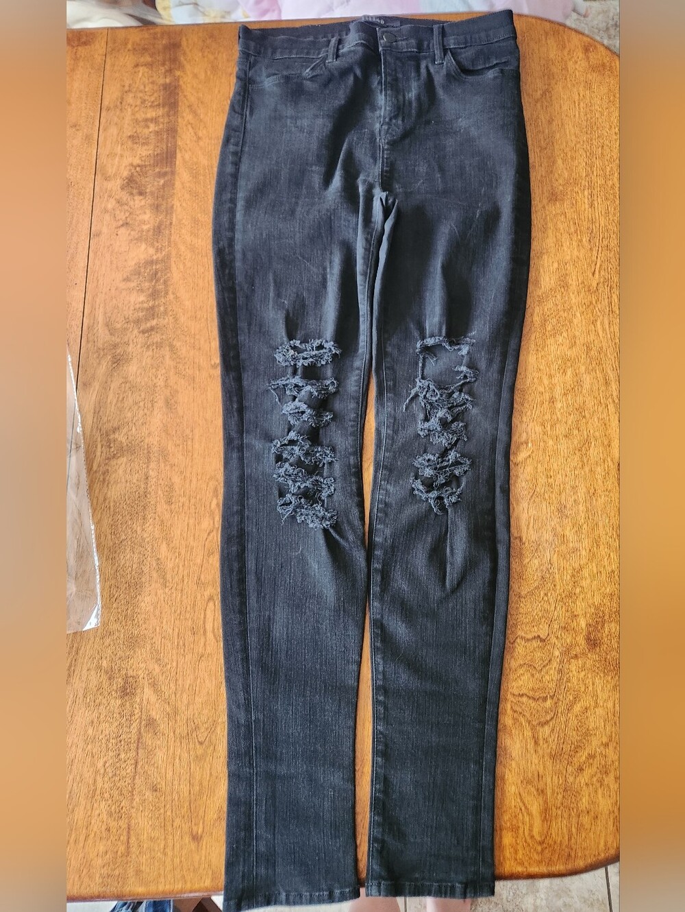 J Brand Black Maria High Waisted Distressed Skinny Jeans Size 30 GUC